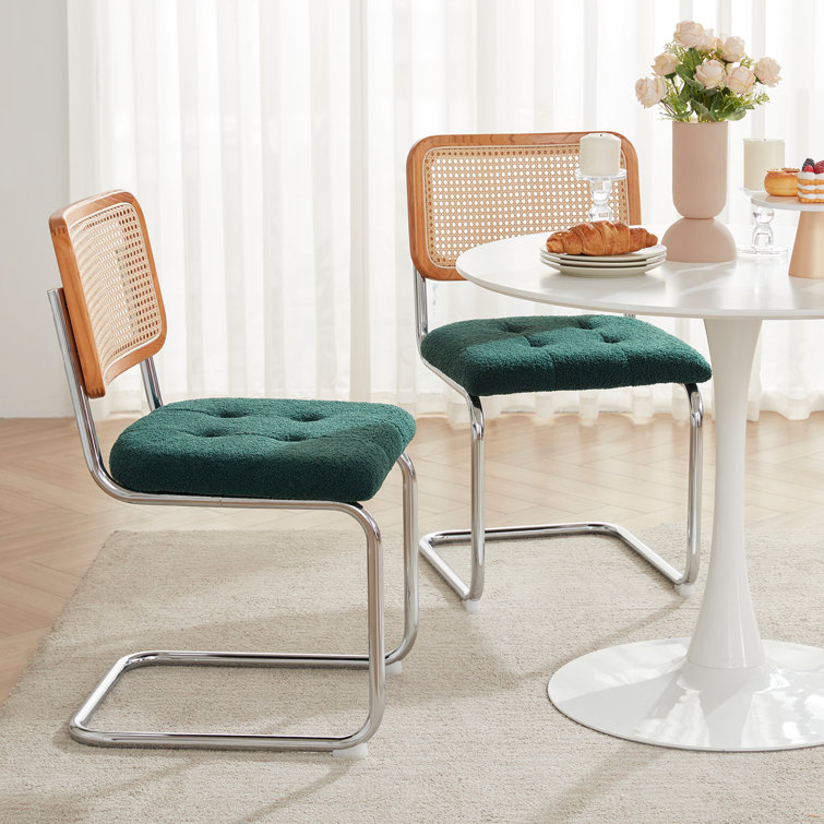 Beachcrest Home Kubiak Boucle Upholstered Side Dining Chairs